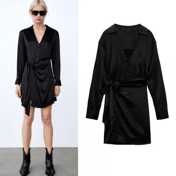 Zara Satin Dress - Picture 2 of 6